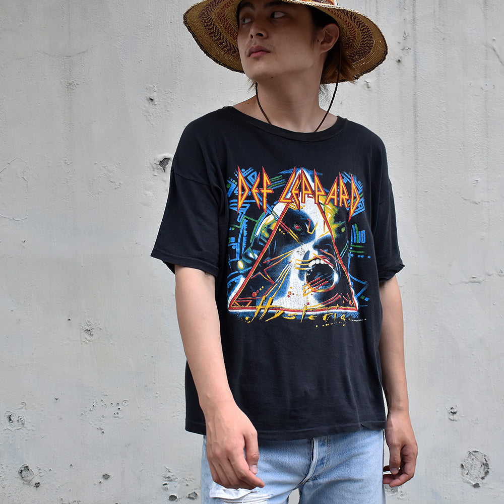 80's　Def Leppard/デフ・レパード　"HYSTERIA" Tour Tee　230813HYY