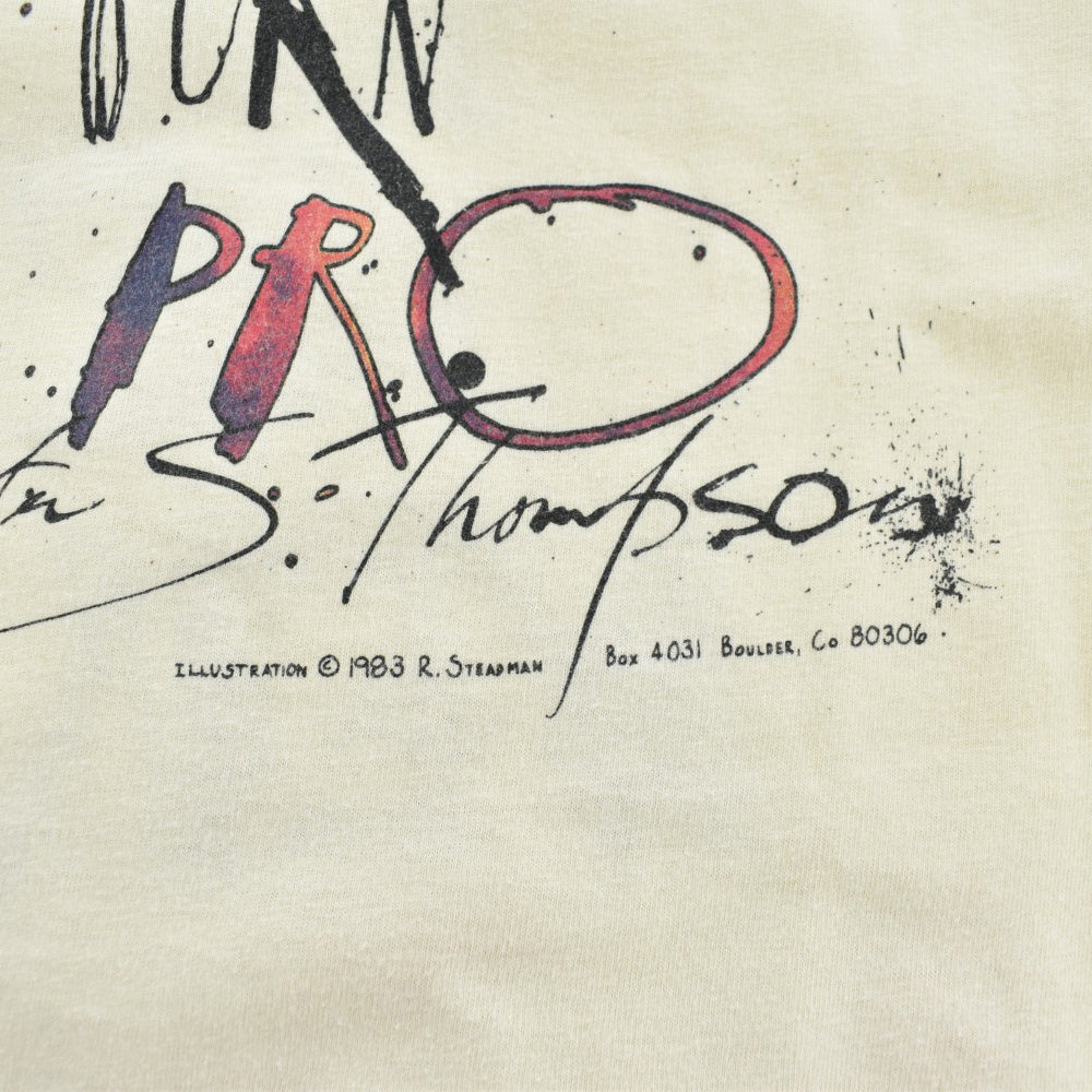 80's Hunter S. Thompson × Ralph Steadman "WHEN THE GOING GETS WEIRD" アートTシャツ 260821H