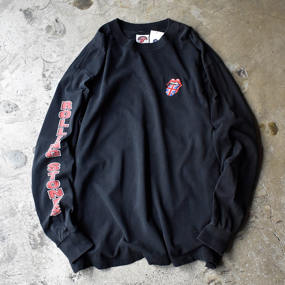 90's The Rolling Stones ユニオンジャックロゴ刺繡 ロングスリーブTシャツ 240606H