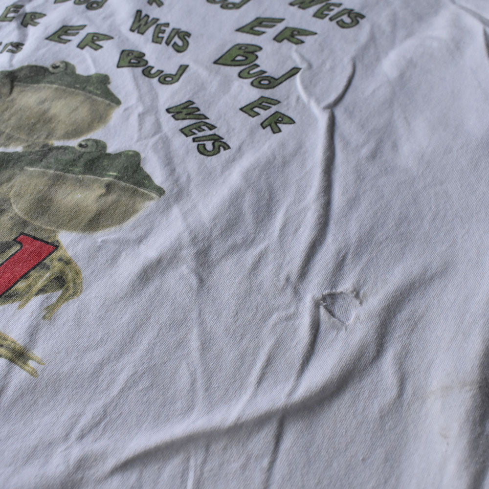 90's WILD OATS “Budweiser” 両面プリント カエル ビール 企業 Tシャツ USA製 240509