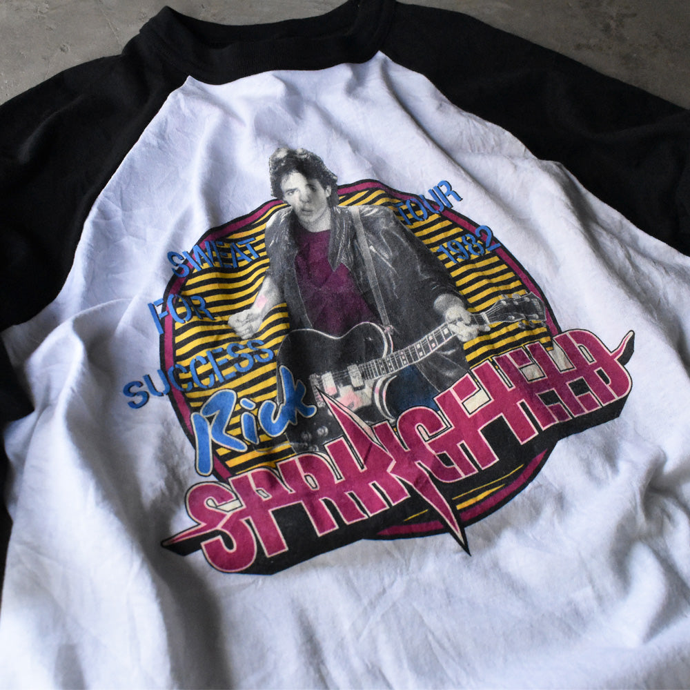 80's Rick Springfield “Success Hasn't Spoiled Me Yet / Tour 1982” ラグランスリーブ バンドTシャツ 240413