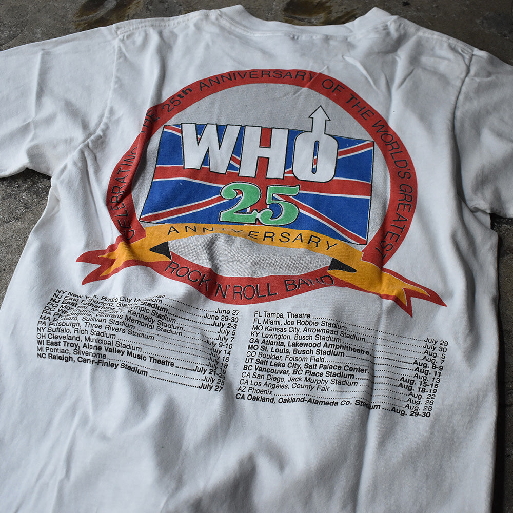 80's　The Who　"25 Anniversary Tour" Tee　230627H