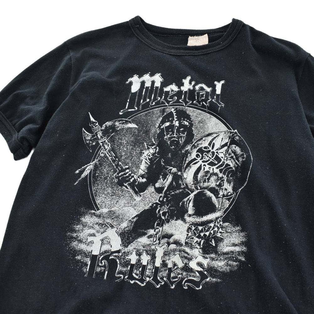 80's "METAL RULES" ヘヴィメタル ファンタジーアートTシャツ 260825H