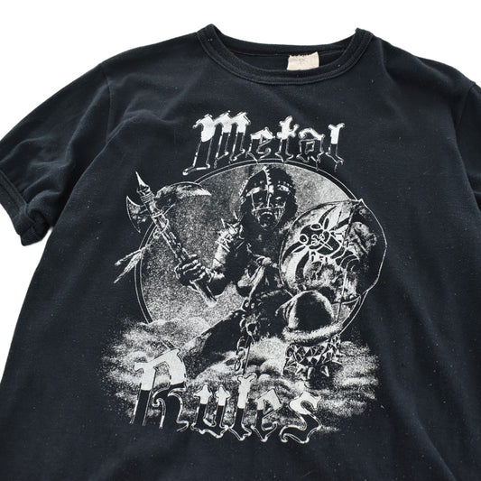 80's "METAL RULES" ヘヴィメタル ファンタジーアートTシャツ 260825H