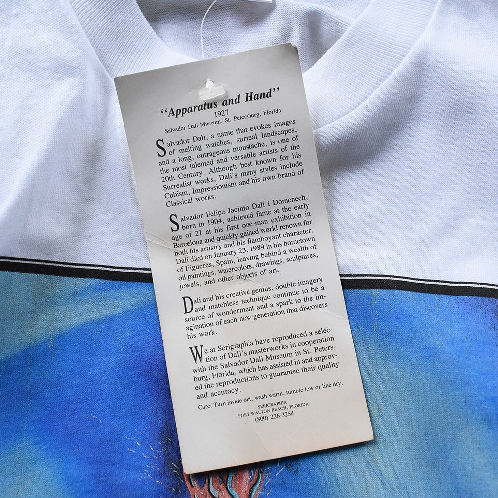 90’s デッドストック！ Salvador Dalí “Apparatus and Hand” 長袖 アート Tシャツ USA製 250607 (E)