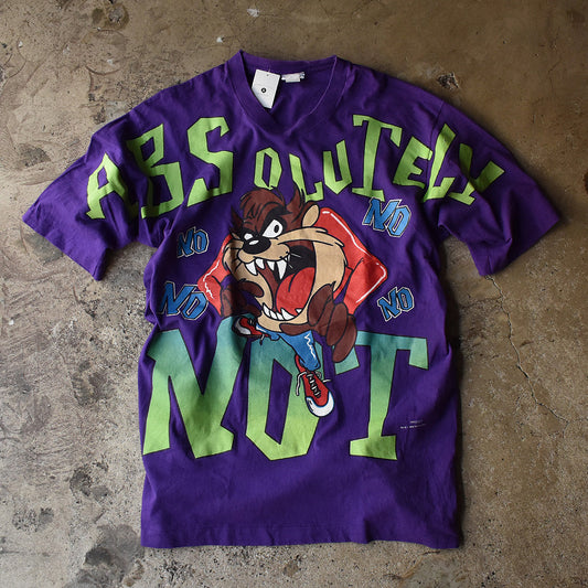 90's Looney Tunes "タズマニアンデビル" AOP! 海外アニメ キャラ Tシャツ USA製 230622H