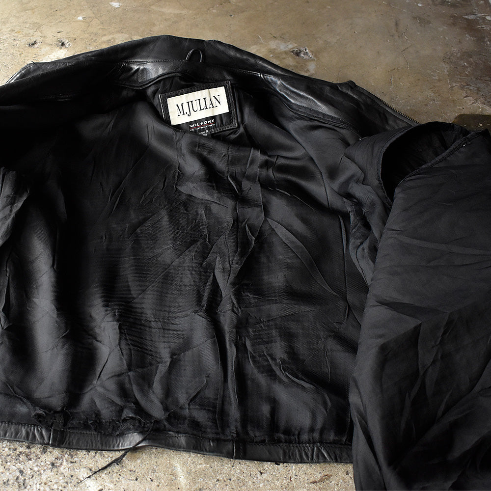 90's～ M.JULIAN Wilsons レザースウィングトップ ブルゾン Thinsulate 250420H