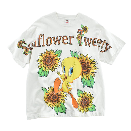 90’s Looney Tunes “Sunflower Tweety” AOP キャラTシャツ USA製 260512H