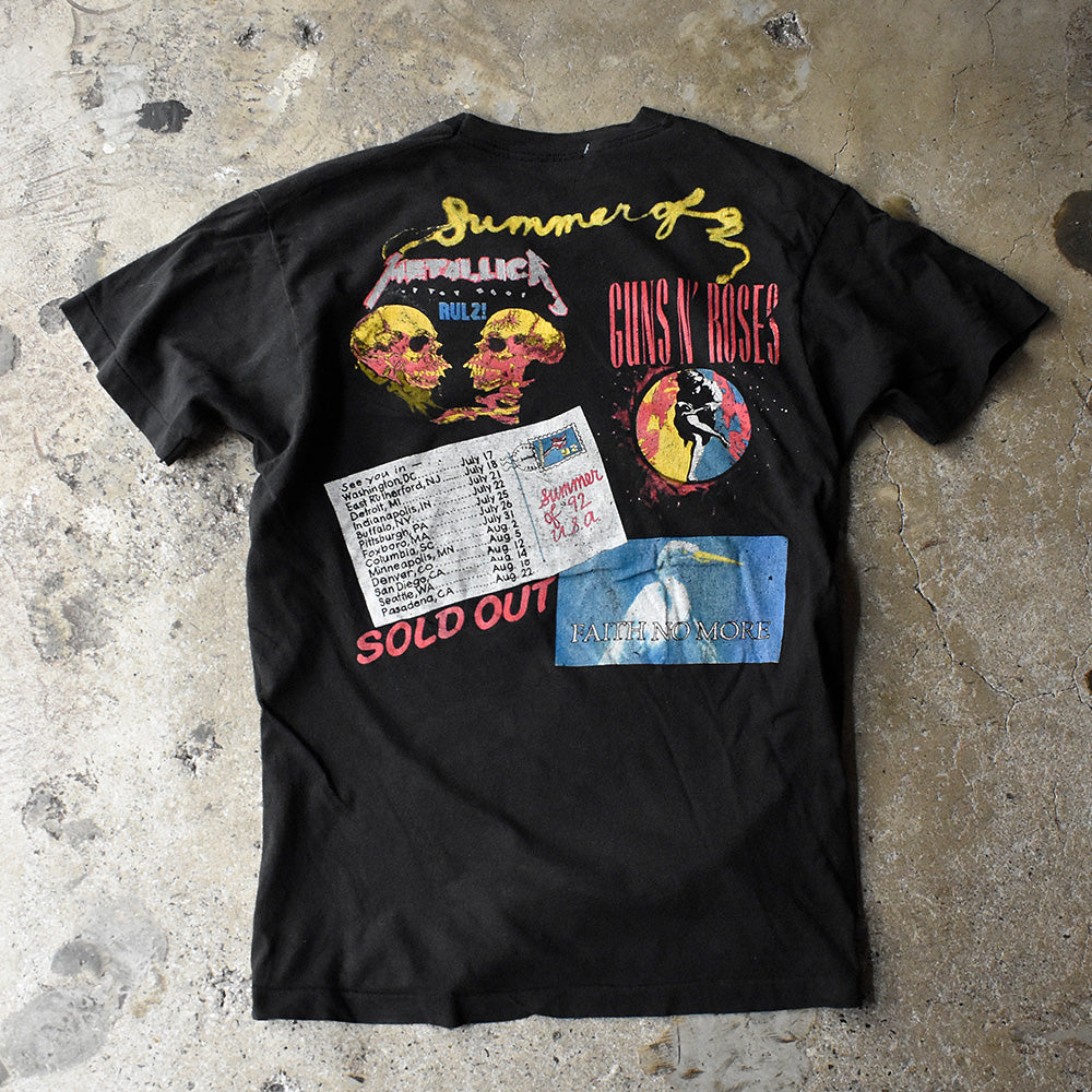 LLICA x GUNS N ROSES Tシャツ ツアー 92 Vintage Guns N Roses Tokyo Japan 1992/1993 T-Shirt Mens L