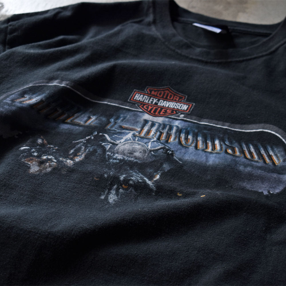 90’s　Harley-Davidson/ハーレーダビッドソン “wolf” Tシャツ　USA製　230508
