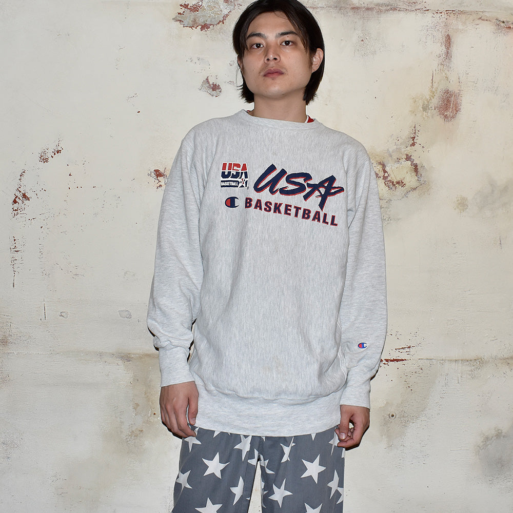 90's Champion “USA BASKETBALL” RWスウェット 240502H