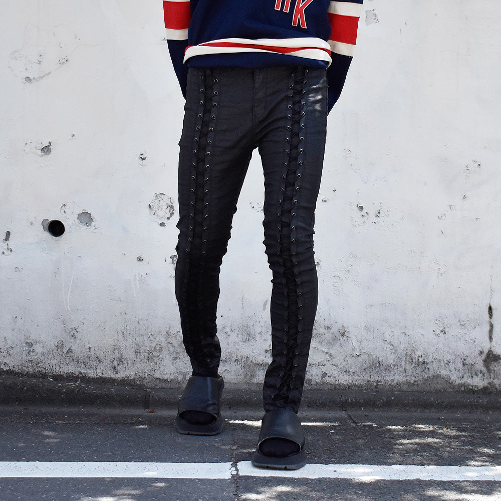 Y2K Denim Avenue レースアップ ストレッチパンツ 240511H