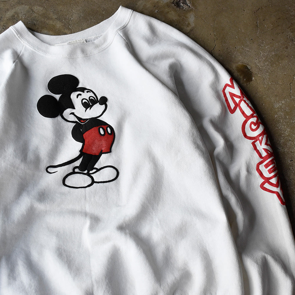 80's ブートレグ “Mickey“ 発泡プリント スウェット USA製 250521H