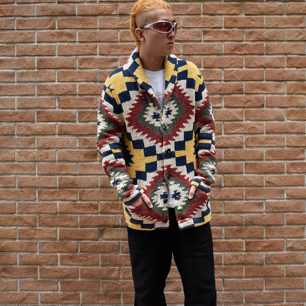 DENIM&SUPPLY RALPH LAUREN ショールカラー ネイティブ柄 カーディガン 241120H