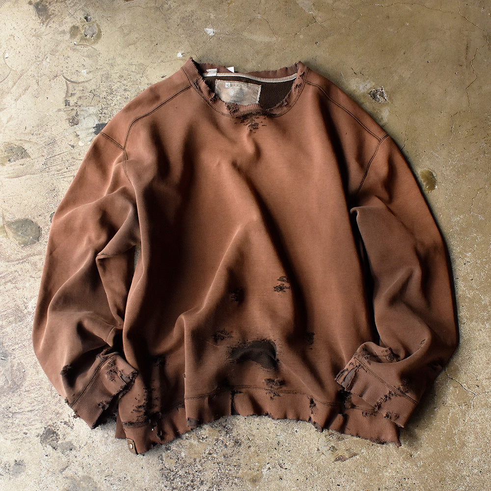 ボロ！ チョコレートブラウン 無地 スウェット XXXL size 250221H