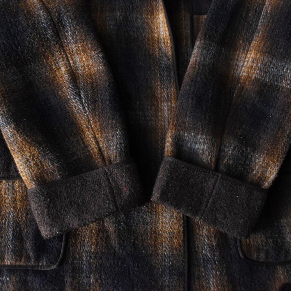 60’s Euro Vintage ウールオンブレ ガウン シャドーチェック 251128H