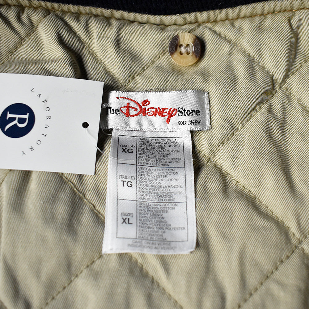 90's Disney ”クマのプーさん” 中綿入り デニム アワードジャケット 231224H