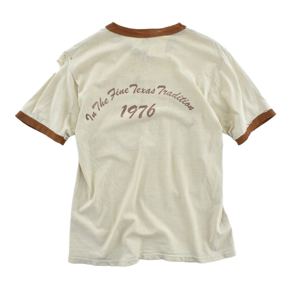 70's ZZ TOP "WORLDWIDE TEXAS TOUR" 1976 リンガー ロックTシャツ 260908H