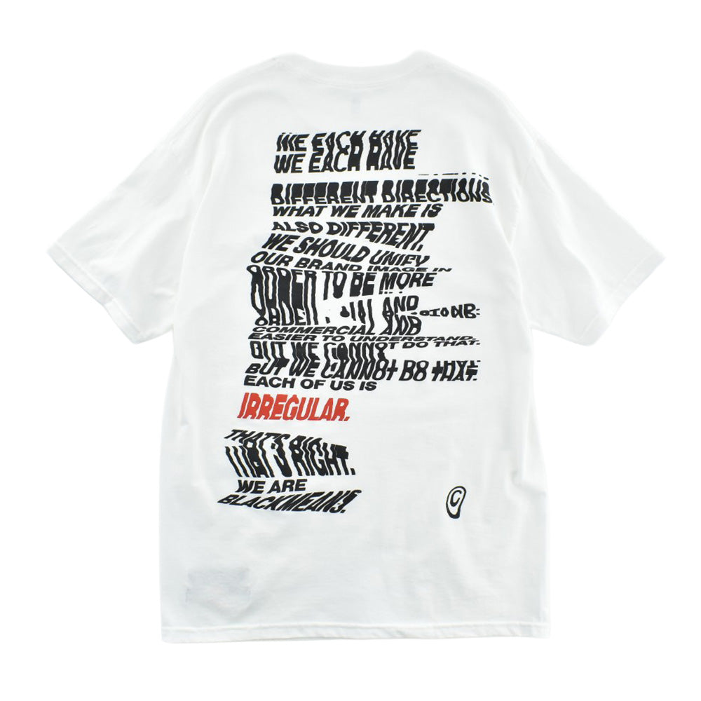 blackmeans irregular "irg©" ロゴTシャツ 260728H