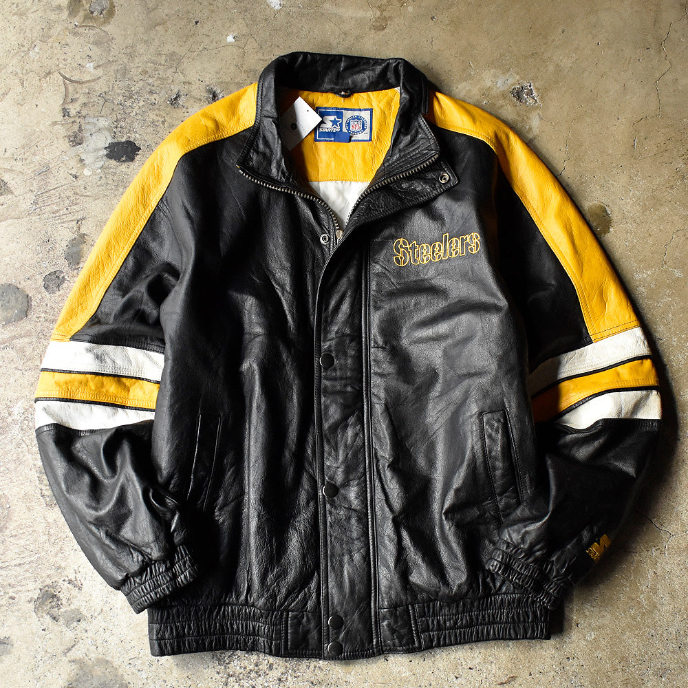 90's STARTER NFL “Pittsburgh Steelers” レザージャケット 240122H