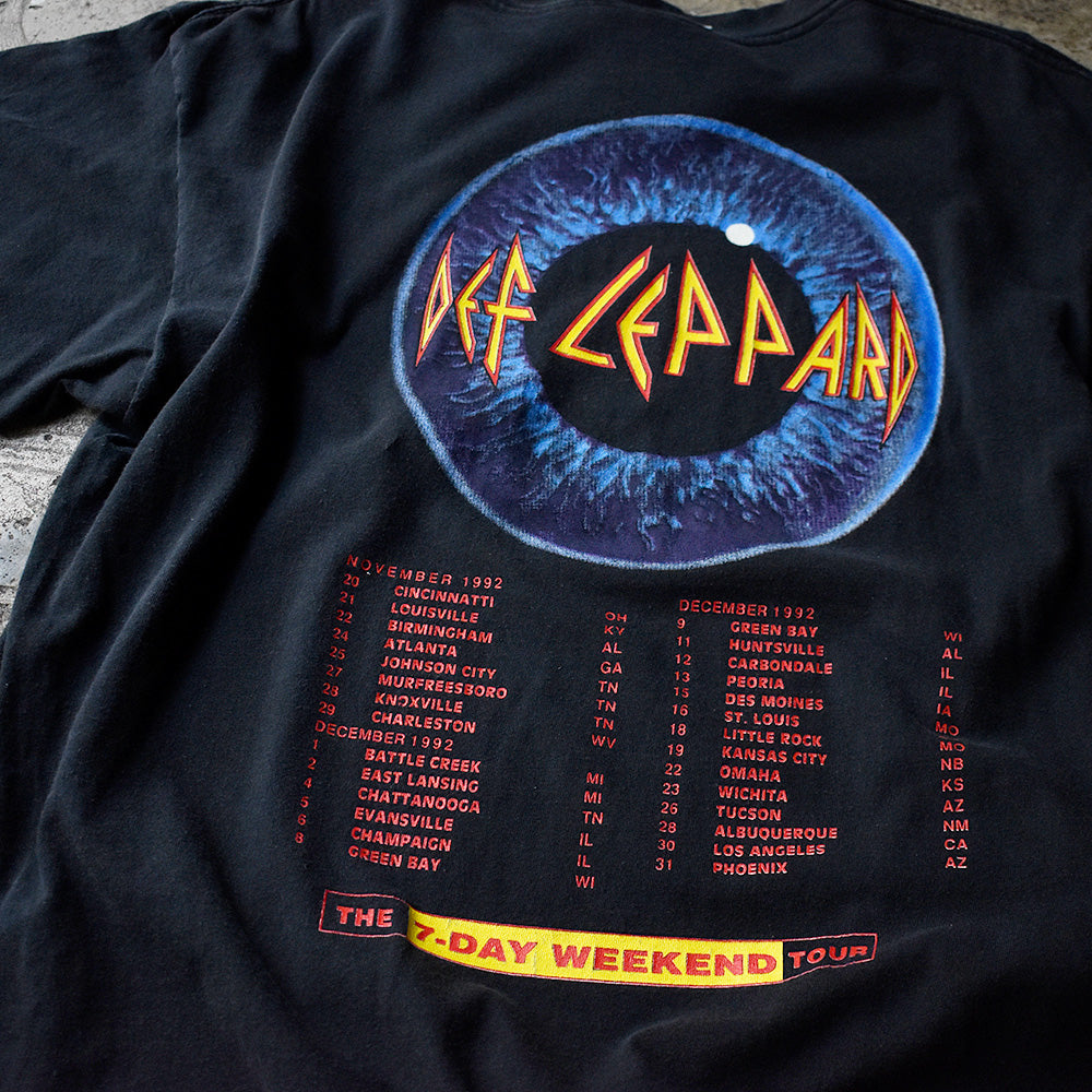 90's Def Leppard “THE 7-DAYS WEEKEND TOUR“ Live Tシャツ 240529H