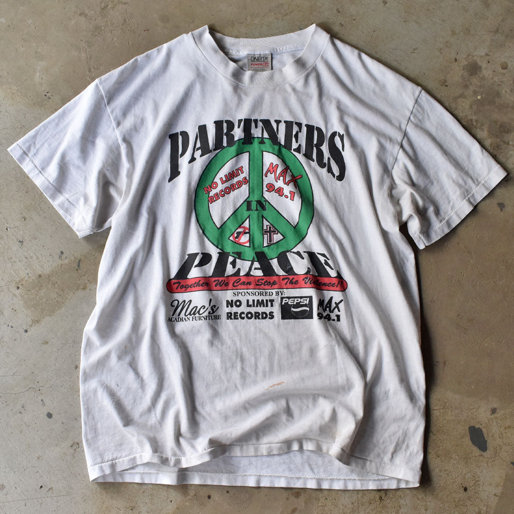ノーリミットレコード PARTNERS PEACE 企業系Tシャツ 90年代 ヴィンテージ