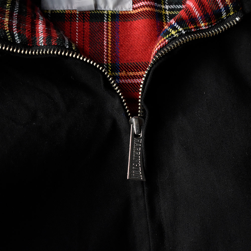 90's～ Harrington ハリントンジャケット ピンズ付き！ ブラック×赤チェック 250317H