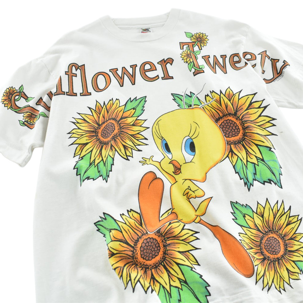 90’s Looney Tunes “Sunflower Tweety” AOP キャラTシャツ USA製 260512H