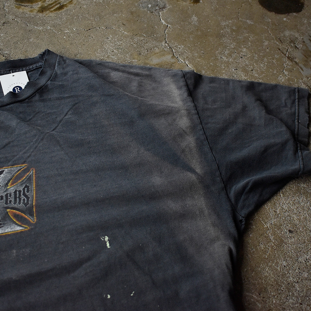 Y2K ダメージ！ “WEST COAST CHOPPERS” iron cross Tシャツ 250721H