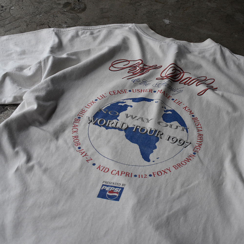 90's Puff Daddy Puff Daddy&The Family “No Way Out” World Tour Tシャツ 230923H
