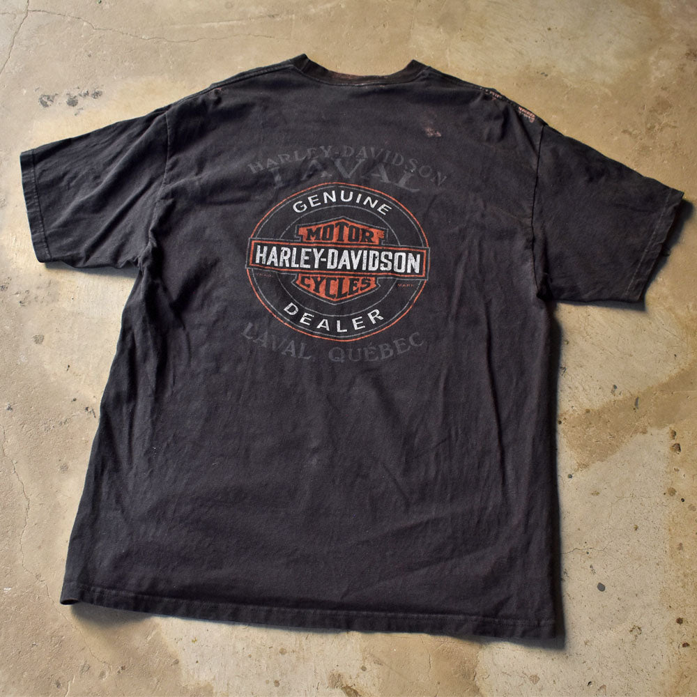 Y2K Harley-Davidson “LAVAL” 両面プリント Tシャツ USA製 240601