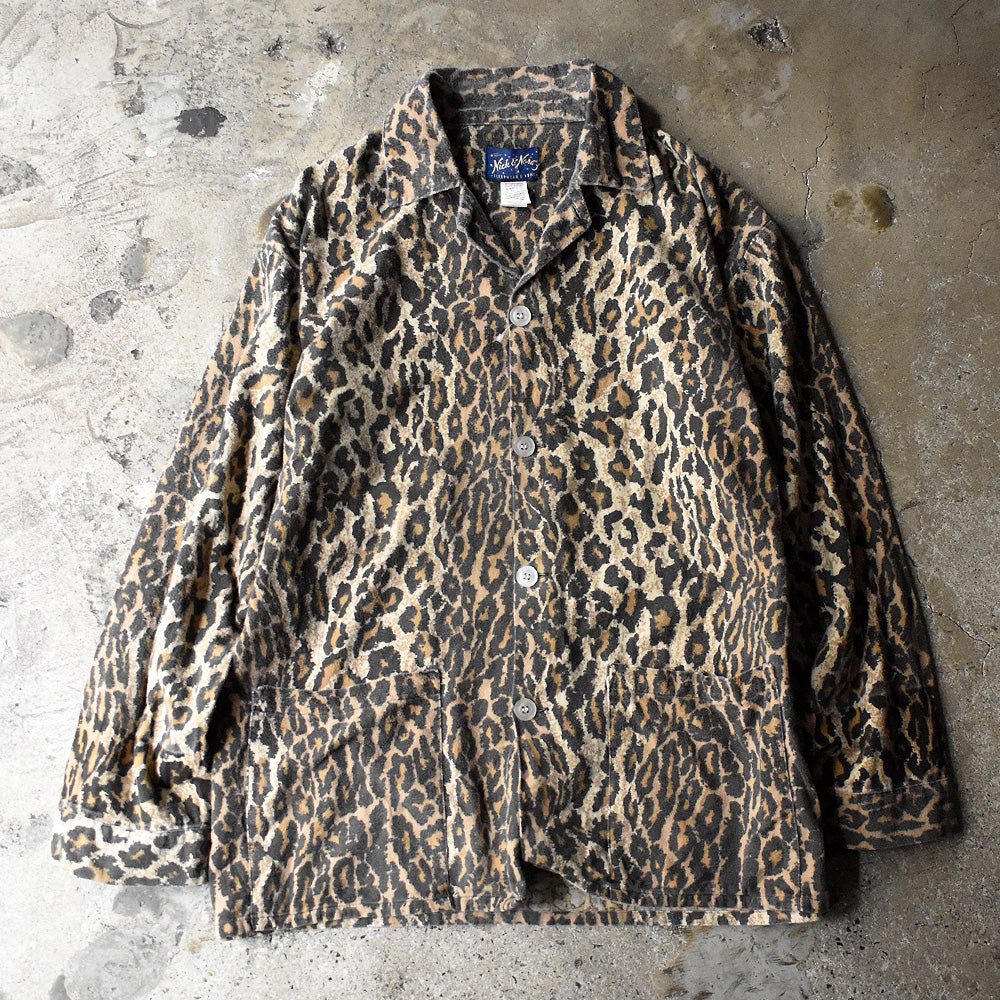 90's “Nick & Nora“ Kurt Cobain レオパード柄 スリーピングシャツ USA製 250318H