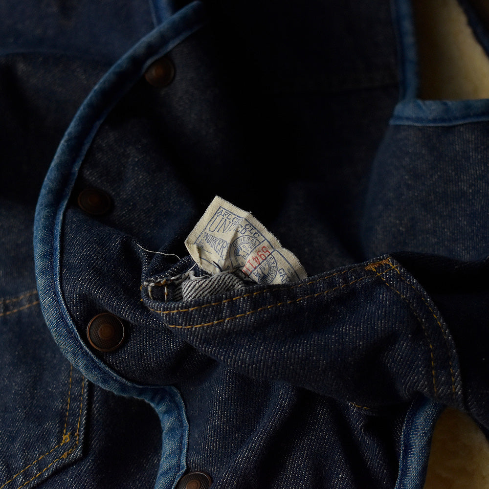 70's Carhartt プリントタグ デニムベスト ボアライナー 231012H