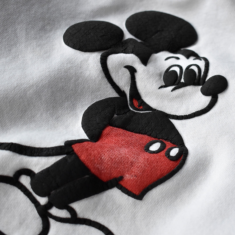80's ブートレグ “Mickey“ 発泡プリント スウェット USA製 250521H