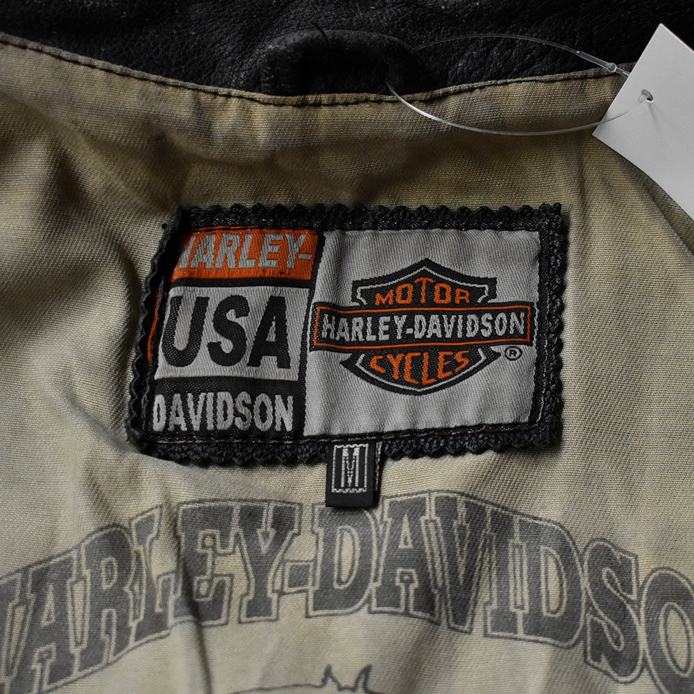 90's Harley-Davidson “ピンズ＆ワッペン” MCレザーベスト