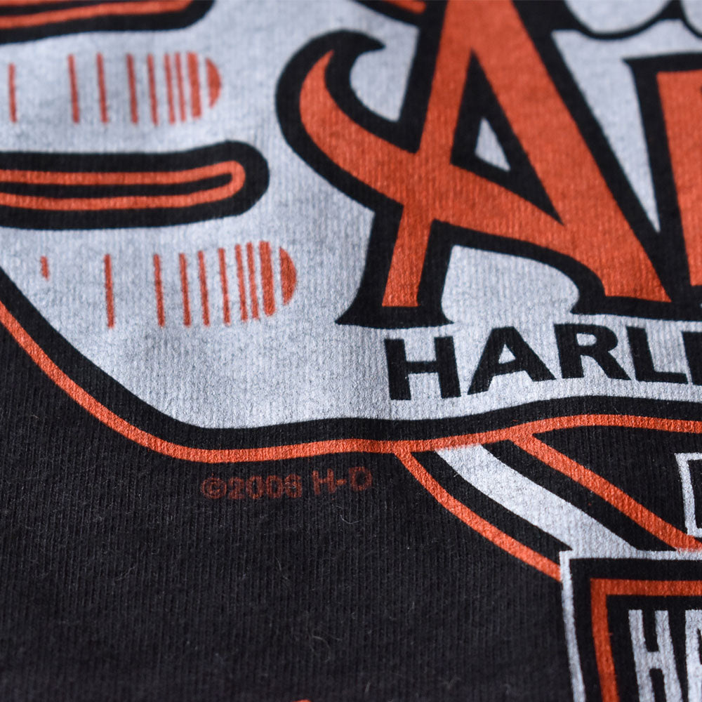 Y2K Harley-Davidson “APOL'S” ピッグ 両面プリント Tシャツ USA製 240524