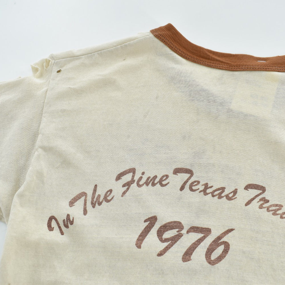 70's ZZ TOP "WORLDWIDE TEXAS TOUR" 1976 リンガー ロックTシャツ 260908H