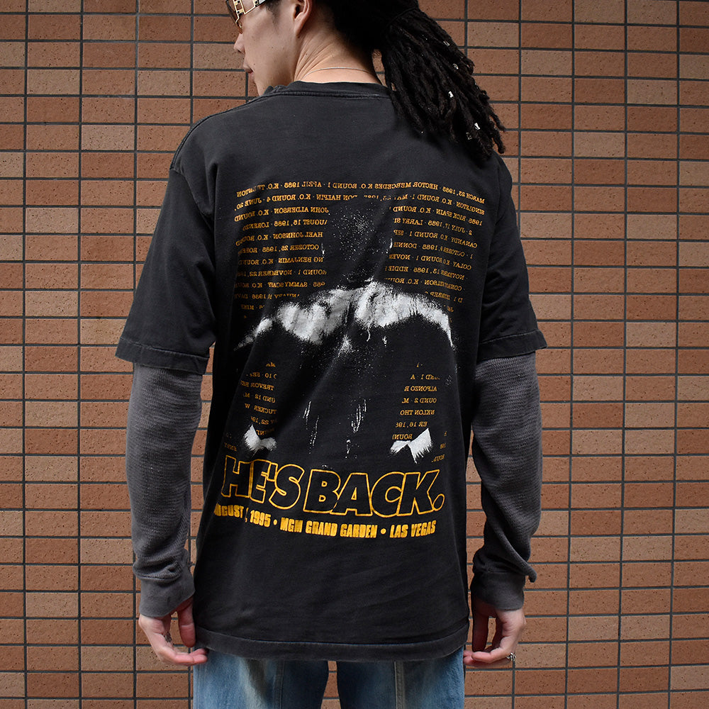 90's Mike Tyson vs. Peter McNeeley “He's Back“ Tシャツ 240313H