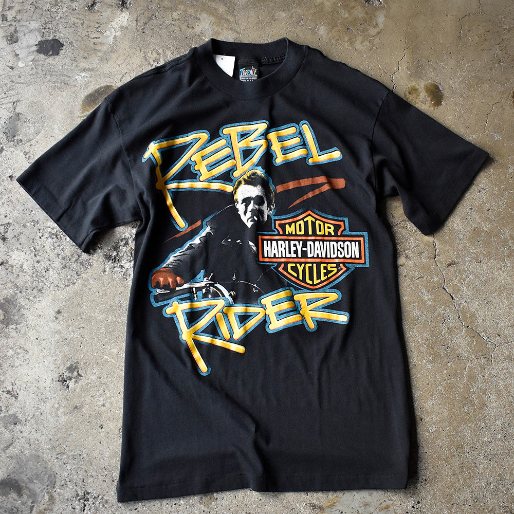 80's Harley Davidson “James Dean Rebel Rider“ バイク Tシャツ USA製