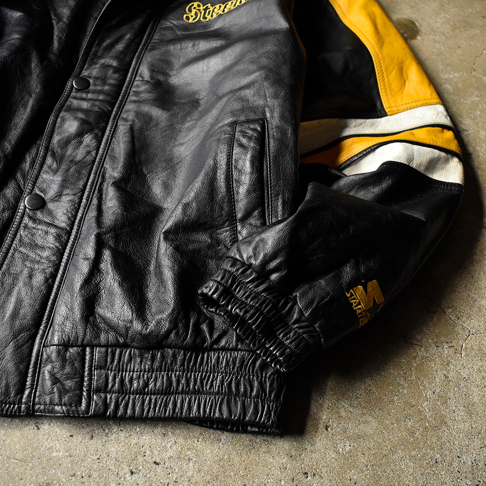 90's STARTER NFL “Pittsburgh Steelers” レザージャケット 240122H