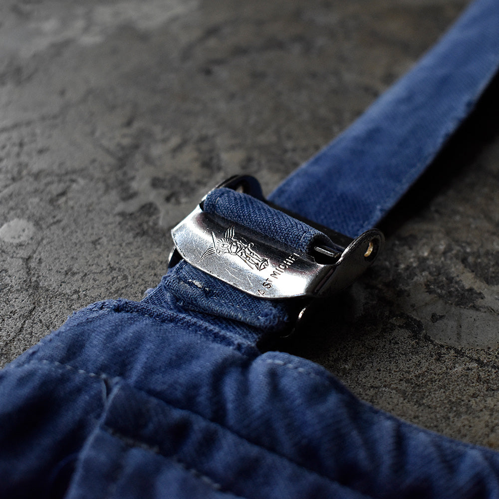 50's ダメージ！ A St Michel France Moleskin オーバーオール Euro製 230915H