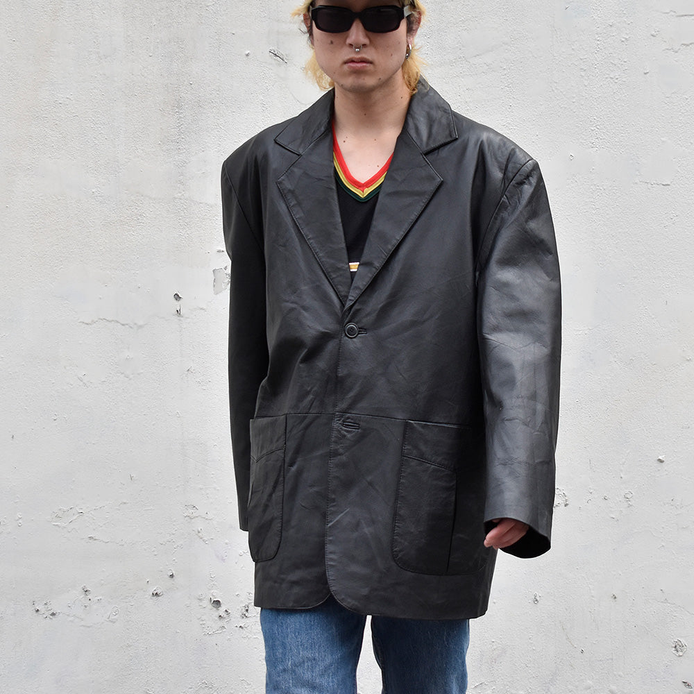 Y2K big size！GUIDE GEAR レザー テーラードジャケット 240320H