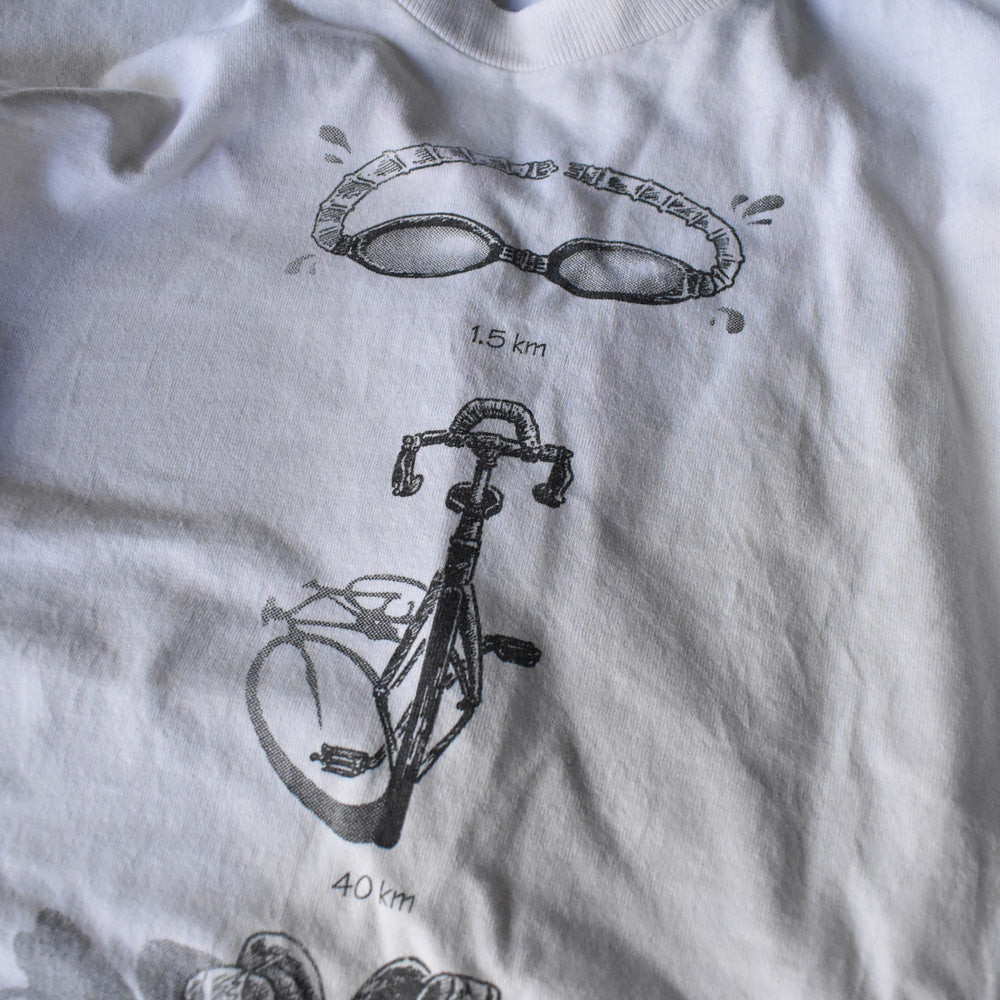 90's “Wilkes-Barre Triathlon” トライアスロン 両面プリント Tシャツ USA製 240401