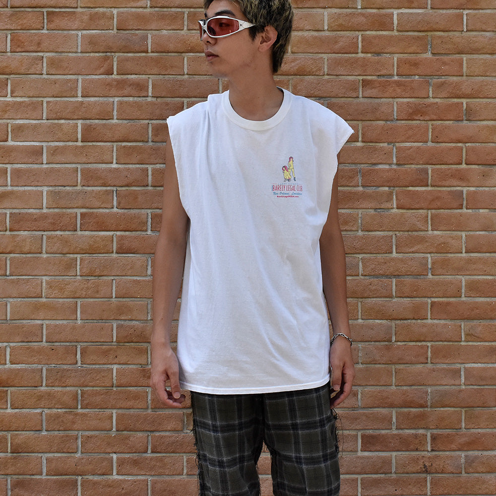 Y2K Larry Flynt's Hustler “Barely Legal Club” ストリップクラブ カットオフ Tシャツ 250805H