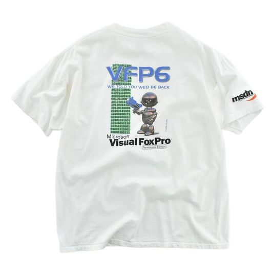 90's Microsoft "Visual FoxPro 6.0" Terminator Edition 企業Tシャツ 260922H