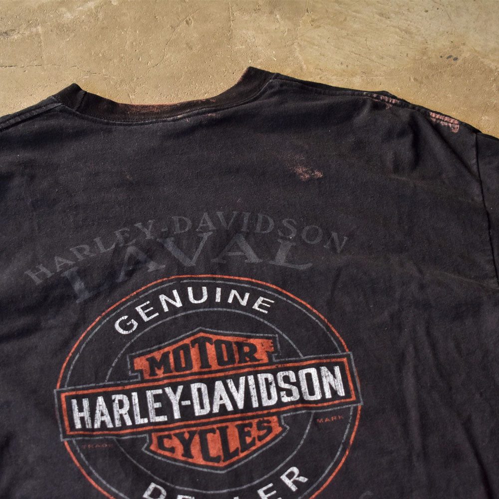 Y2K Harley-Davidson “LAVAL” 両面プリント Tシャツ USA製 240601