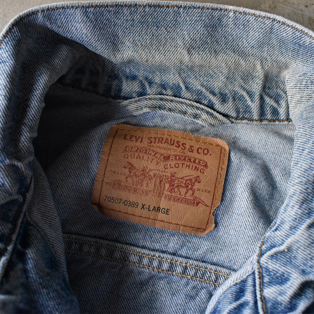 90's Levi's 70507-0389 ワッペンカスタム！ デニムジャケット USA製 