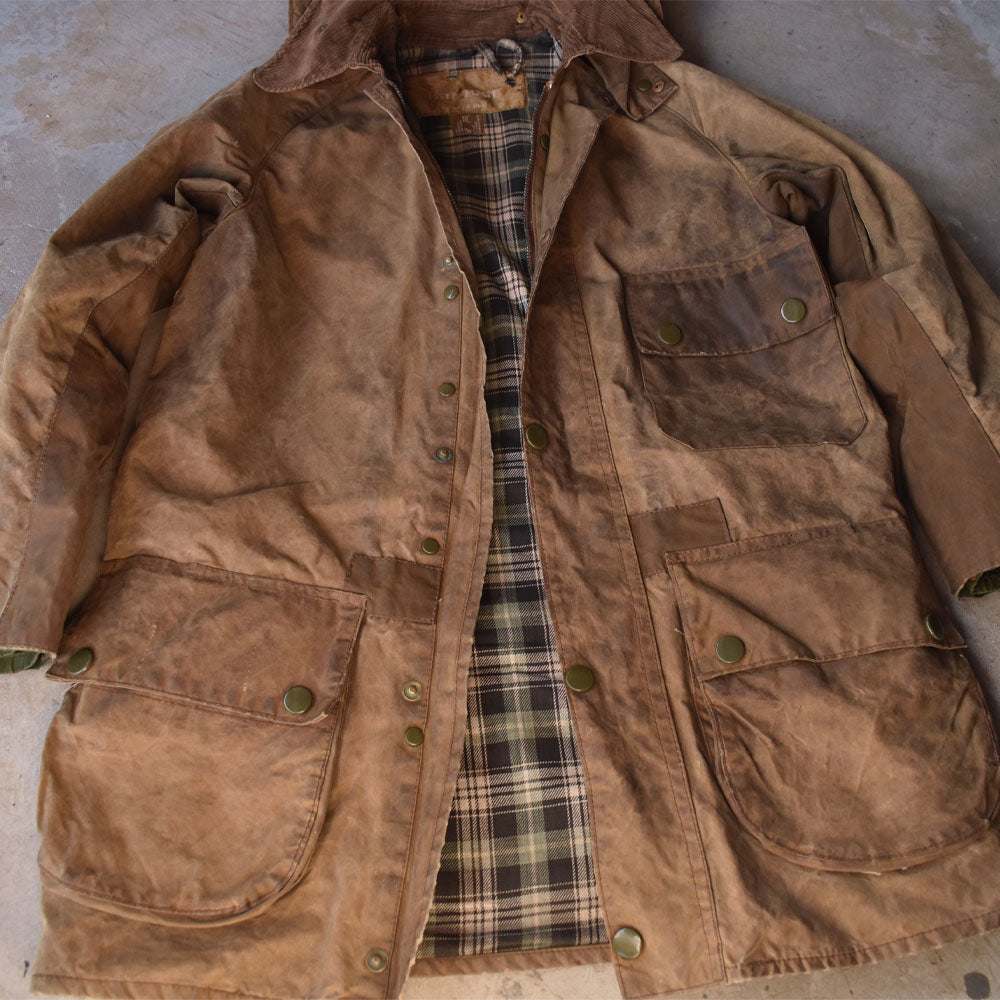 70’s Barbour 1ワラント solwayzipper フード付き オイルドコットンジャケット 240107