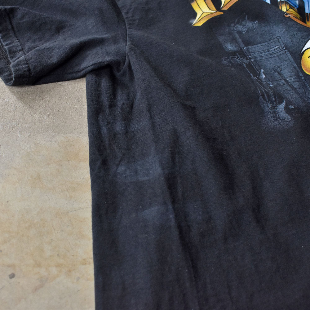 Y2K The Simpsons “LIVE LARCE ROCK HARD” キャラ Tシャツ 240715