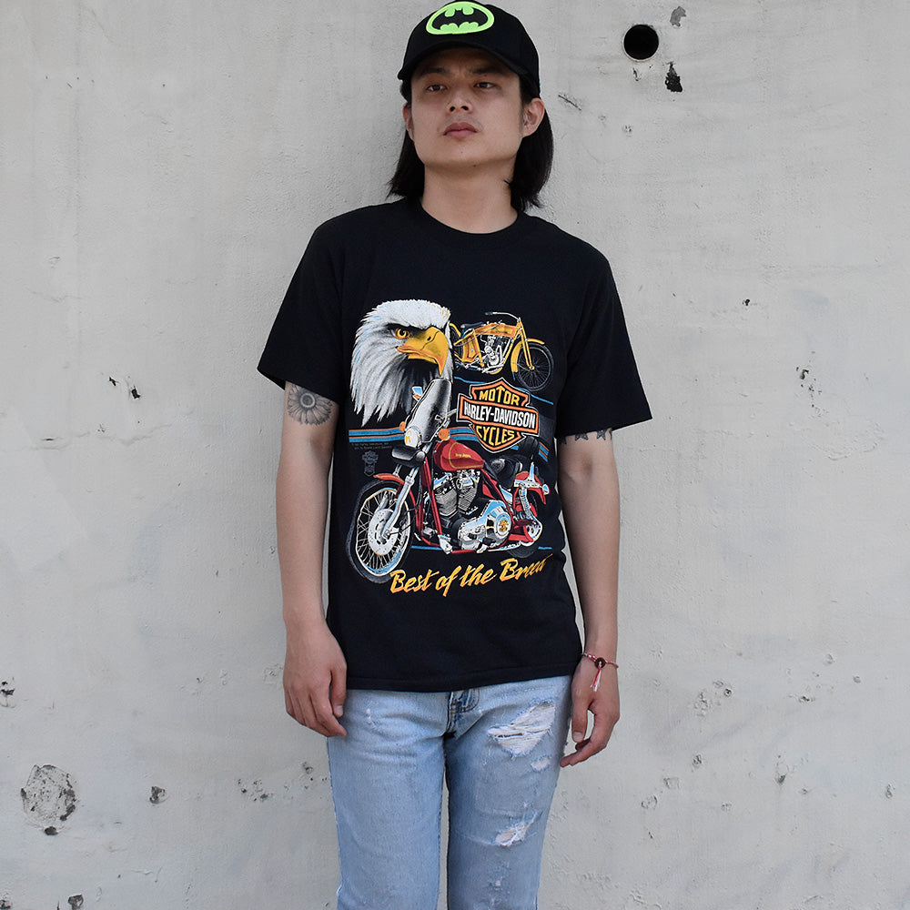 80's Harley Davidson “Best of the Breed” イーグル×ハーレー Tシャツ 240723H